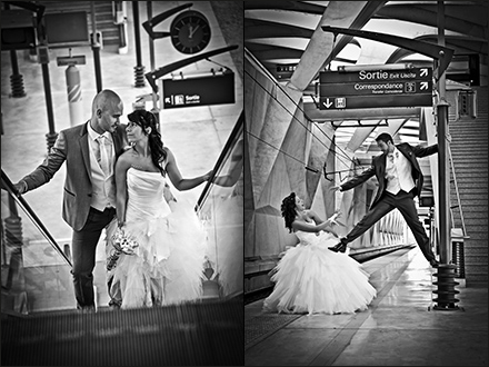 Photo mariage gare de Lyon