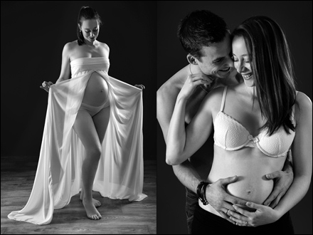 Studio professionnel pour les photos de grossesse